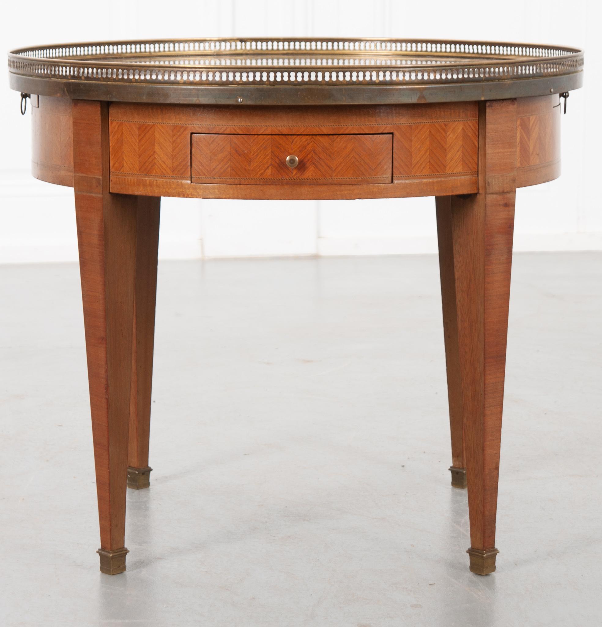 Cast French 19th Century Mahogany Louis XVI-Style Guéridon Coffee Table