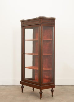French 19th Century Mahogany Louis XVI Style Vitrine