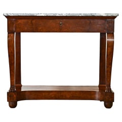 French 19th Century Mahogany & Marble Restauration Console