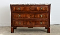 French 19th Century Mahogany Marble-top Commode
