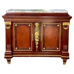 French 19th Century Mahogany Ormolu Cabinet by Grohé Frères