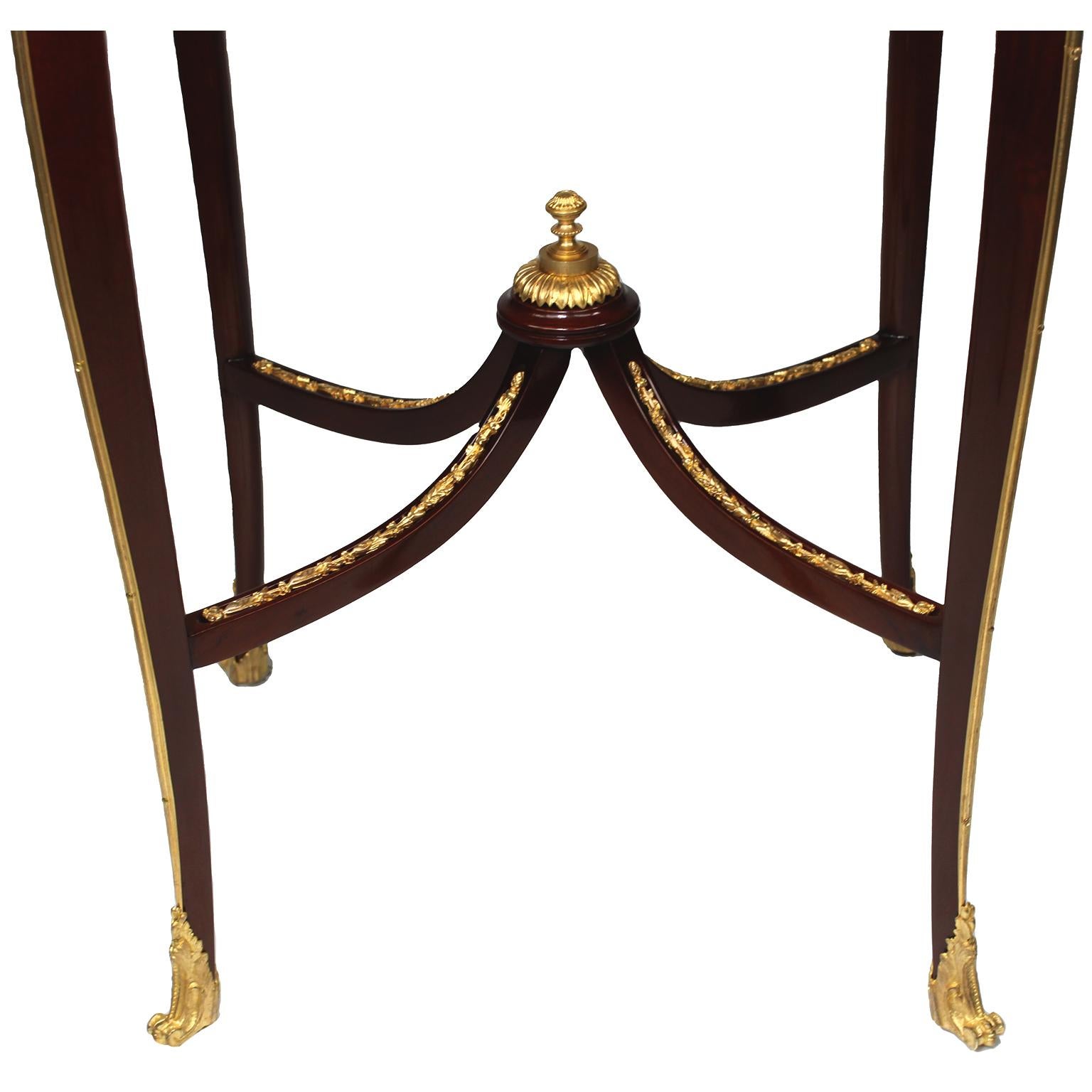 French 19th Century Mahogany & Ormolu Mounted Side Table For Sale 4