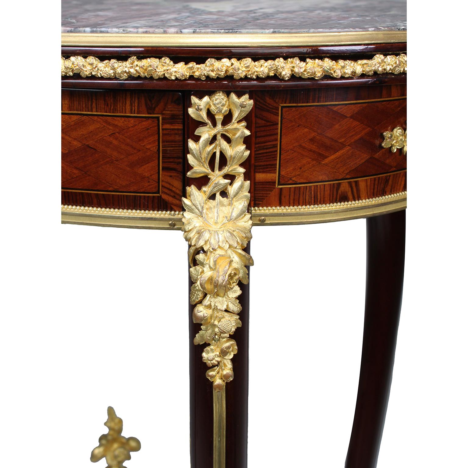 French 19th Century Mahogany & Ormolu Mounted Side Table, Attr. François Linke  For Sale 2