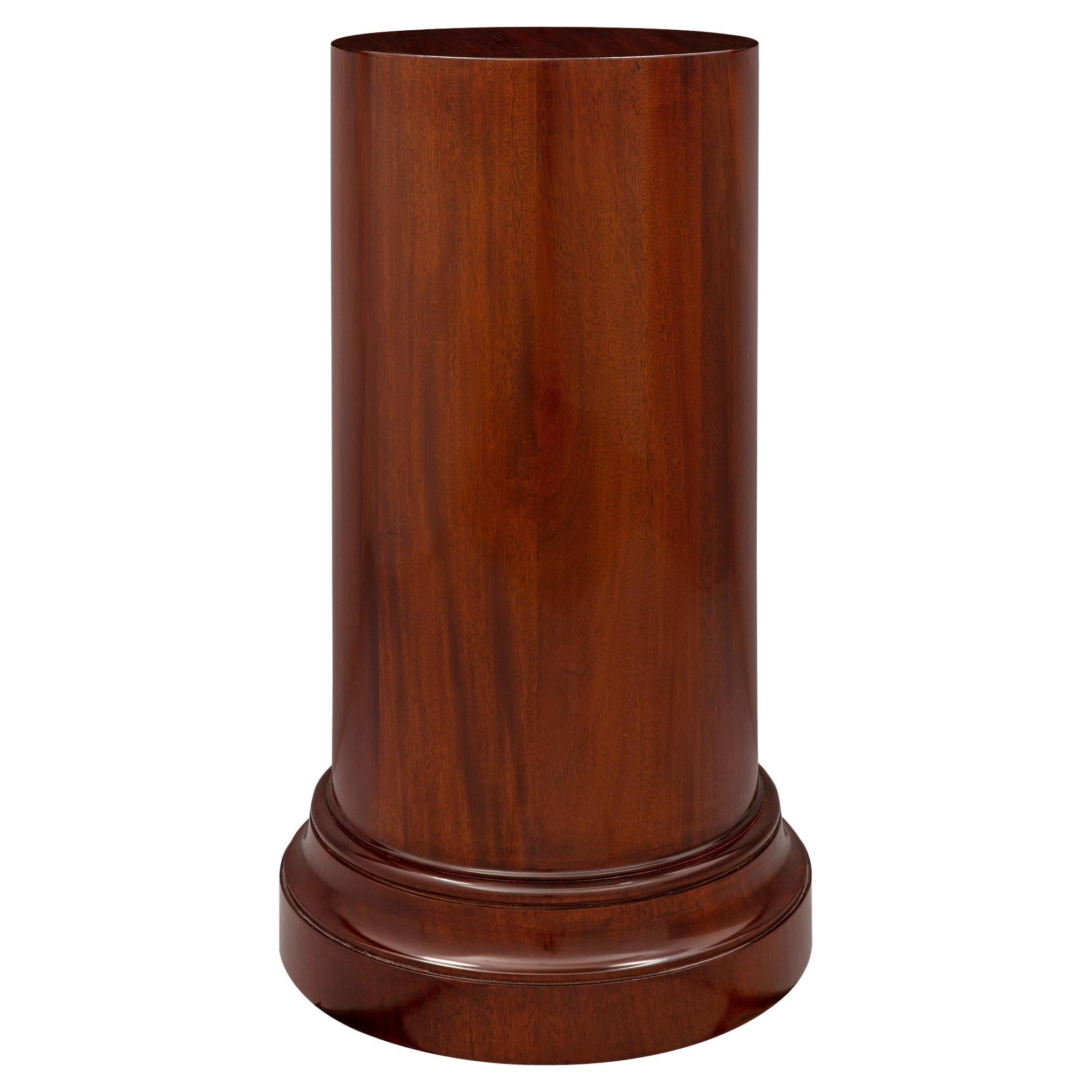 French 19th Century Mahogany Pedestal Column For Sale