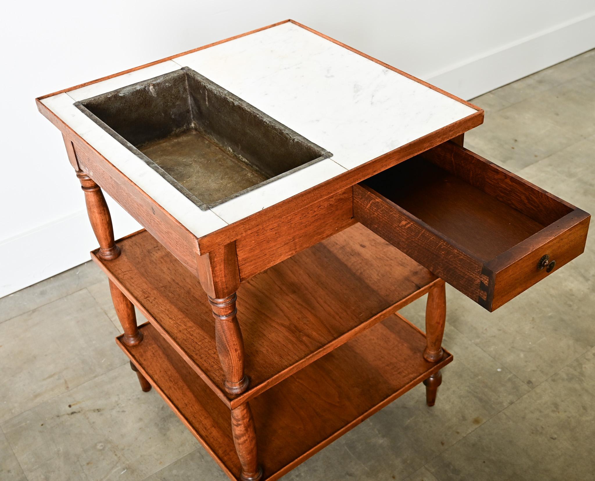 Carved French 19th Century Mahogany Rafraichissoir For Sale