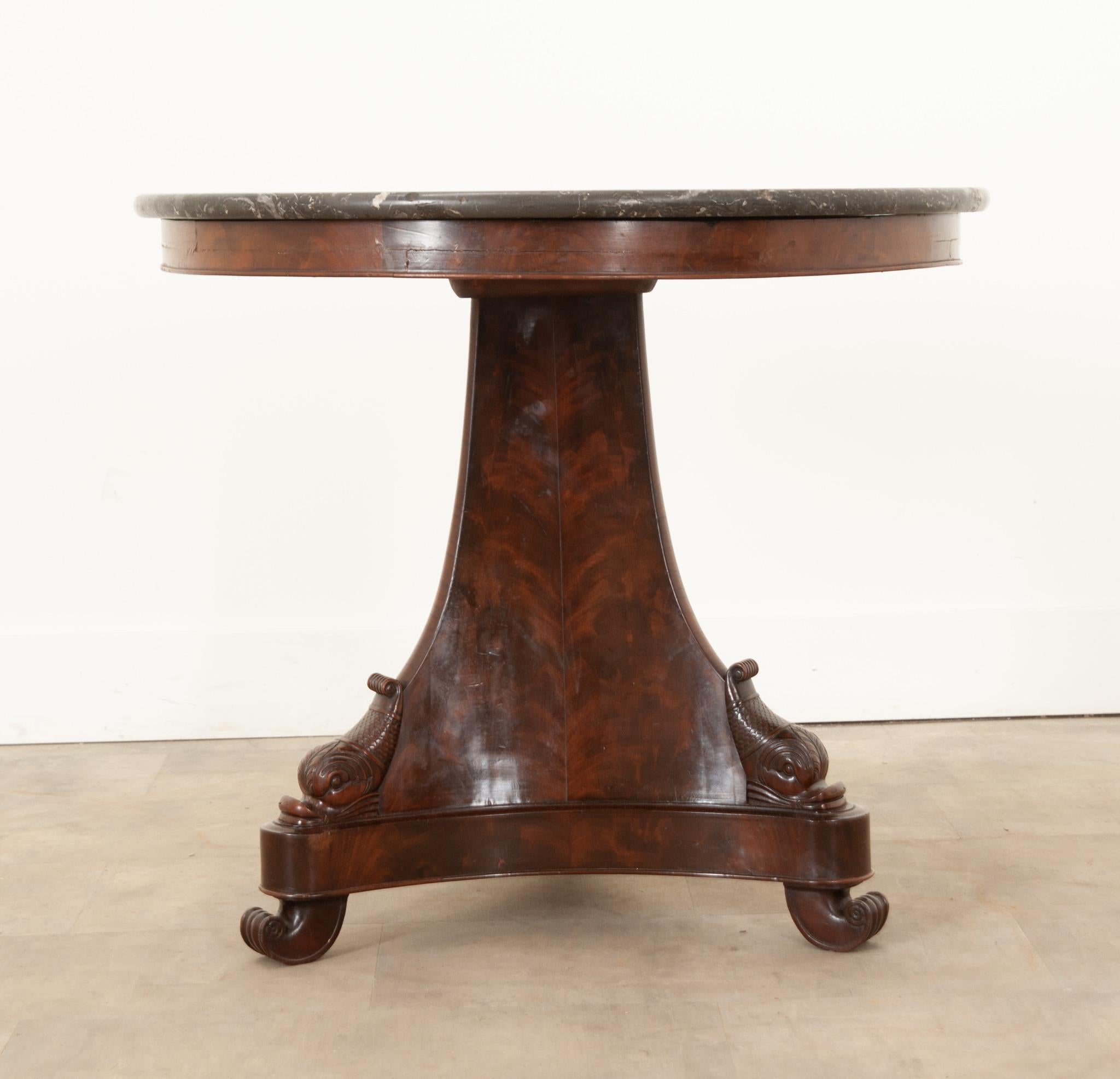 French 19th Century Mahogany Restauration Center Table For Sale 5