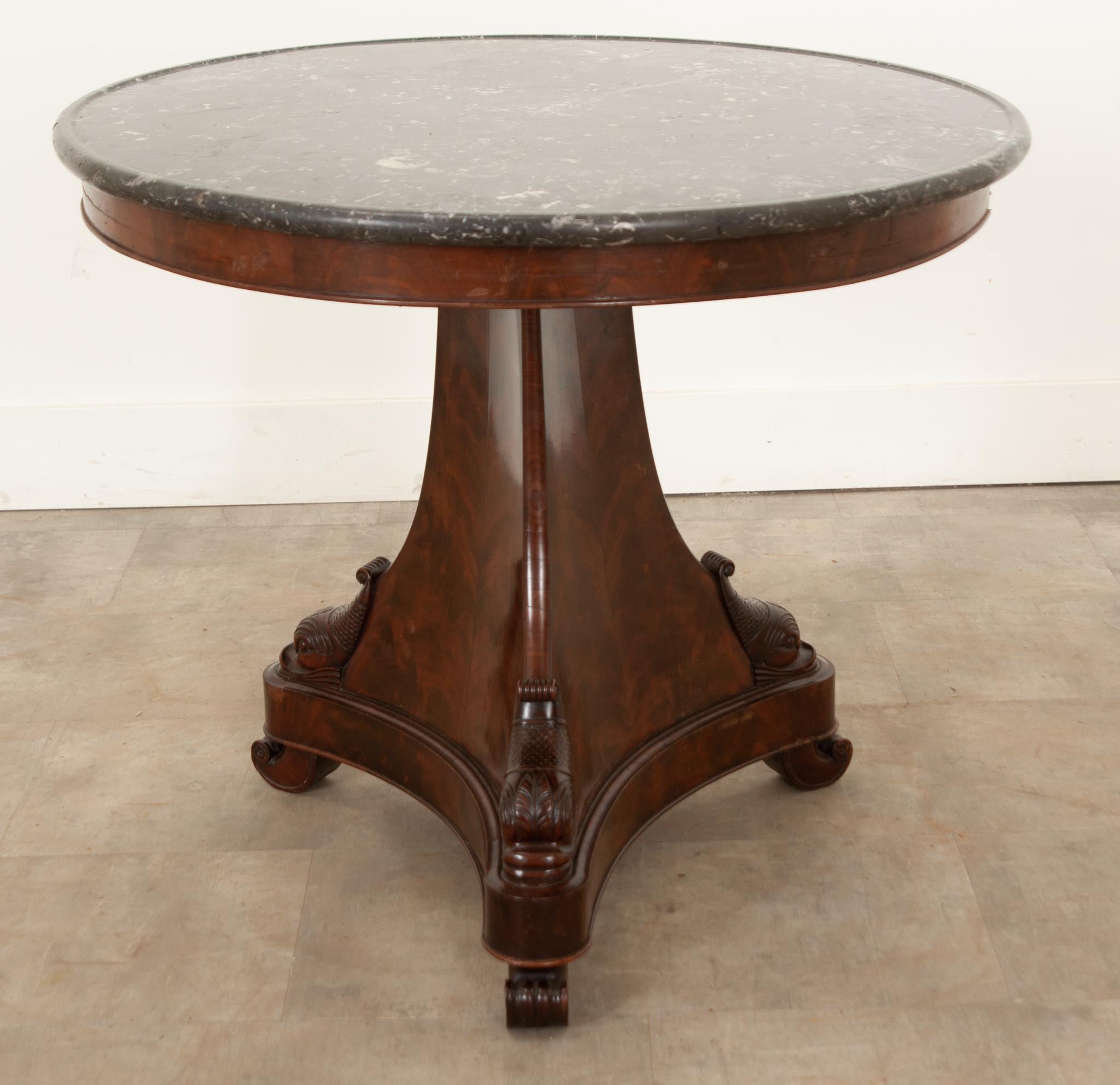 French 19th Century Mahogany Restauration Center Table For Sale 8