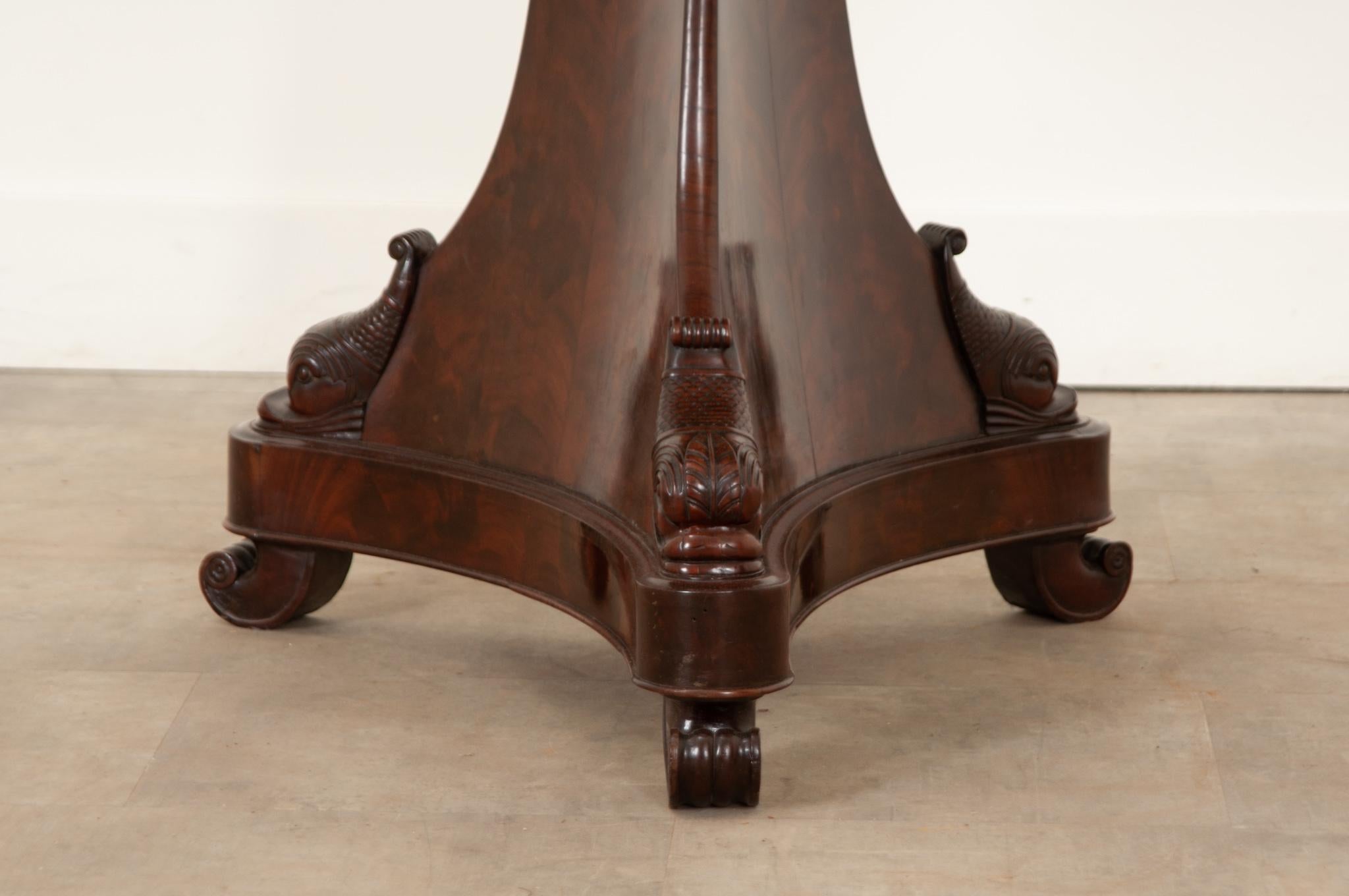 French 19th Century Mahogany Restauration Center Table In Good Condition For Sale In Baton Rouge, LA