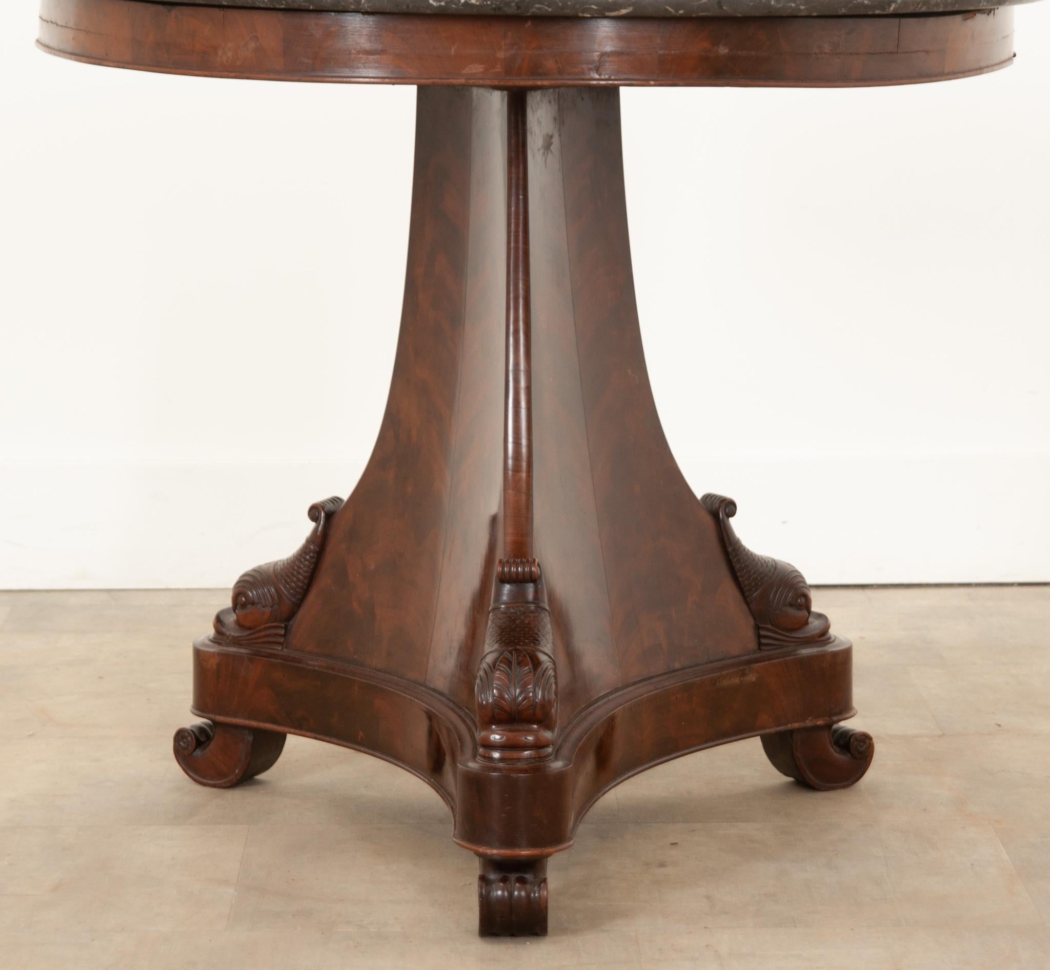 French 19th Century Mahogany Restauration Center Table For Sale 2