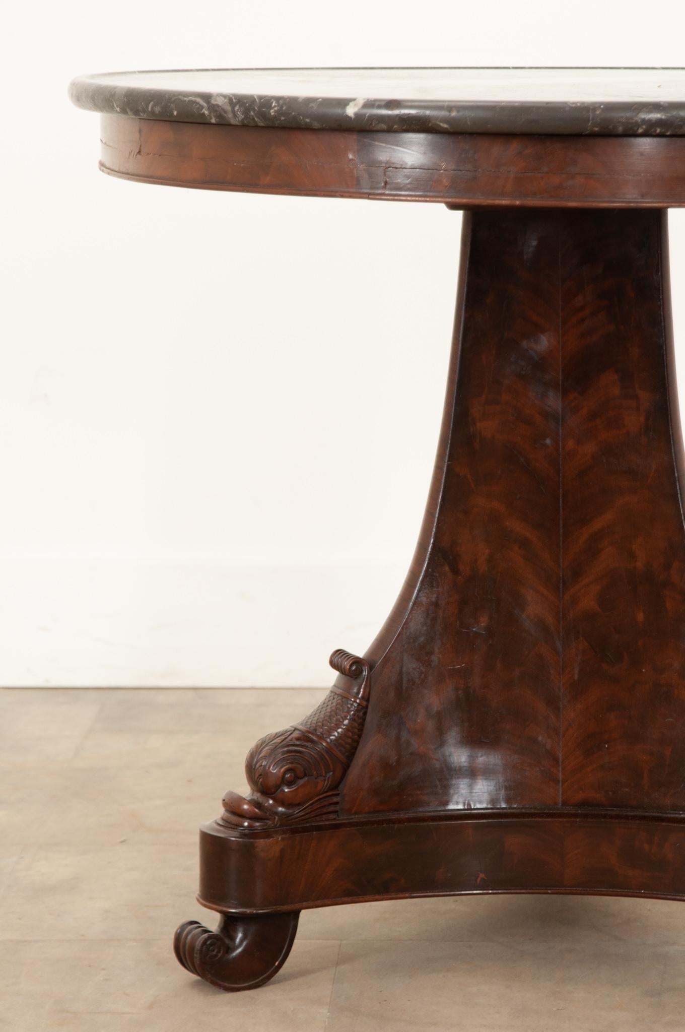 French 19th Century Mahogany Restauration Center Table For Sale 4
