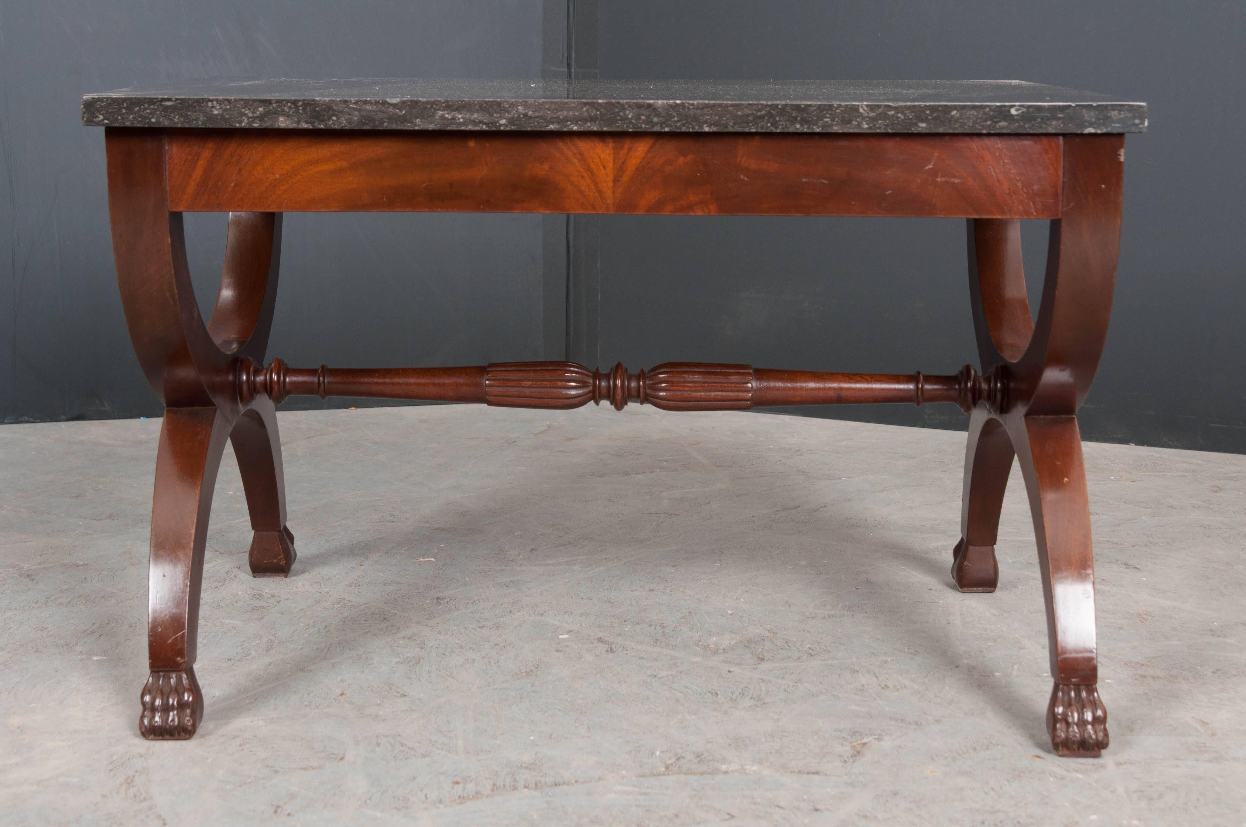 French 19th Century Mahogany Restauration Coffee Cocktail Table 1