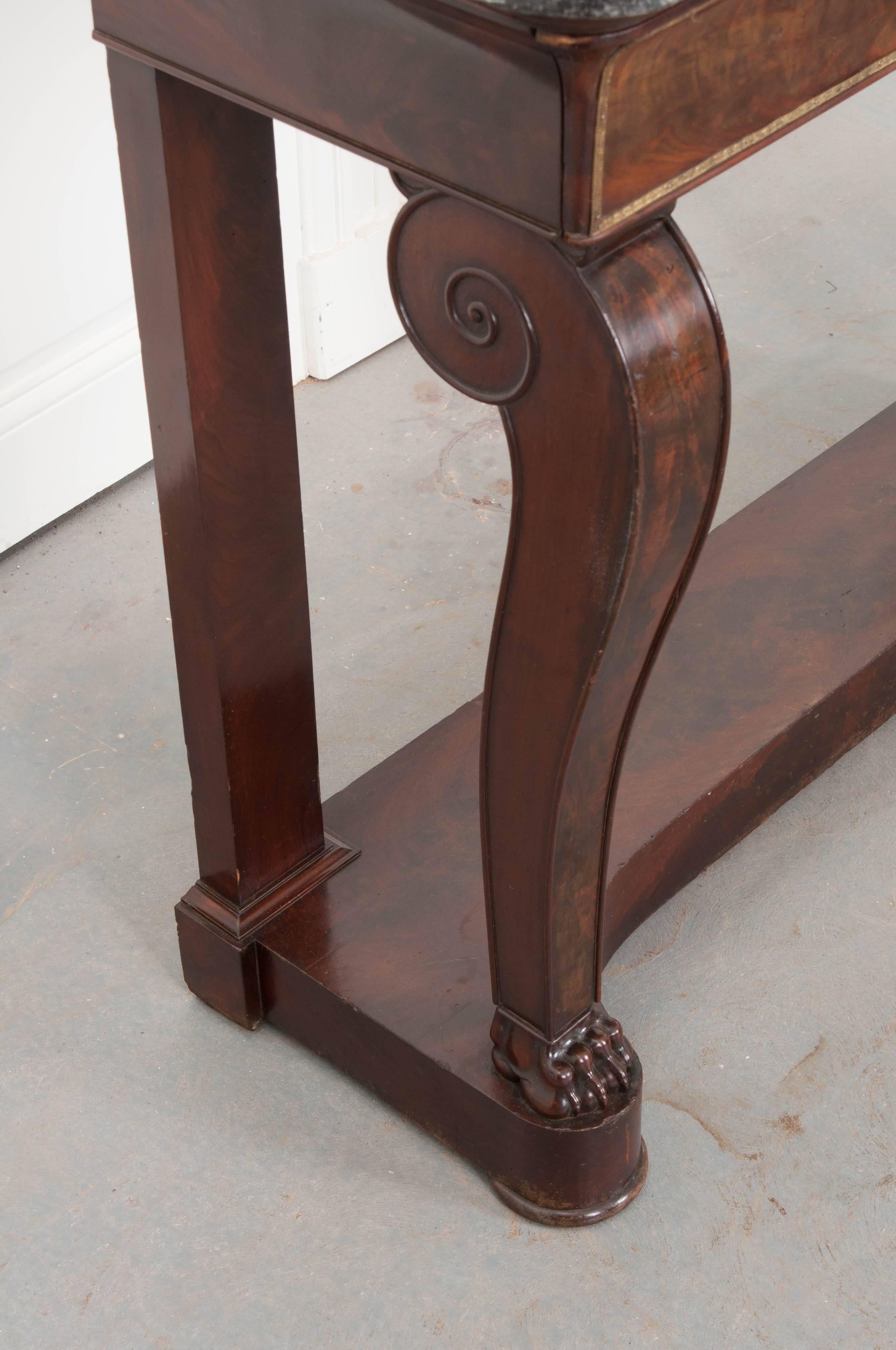 French 19th Century Mahogany Restauration Console 1