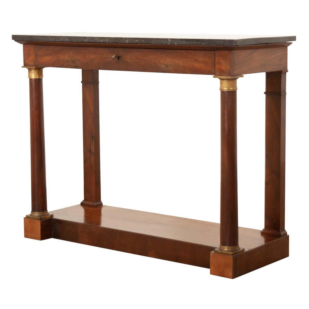 French 19th Century Mahogany Empire Console For Sale at 1stDibs