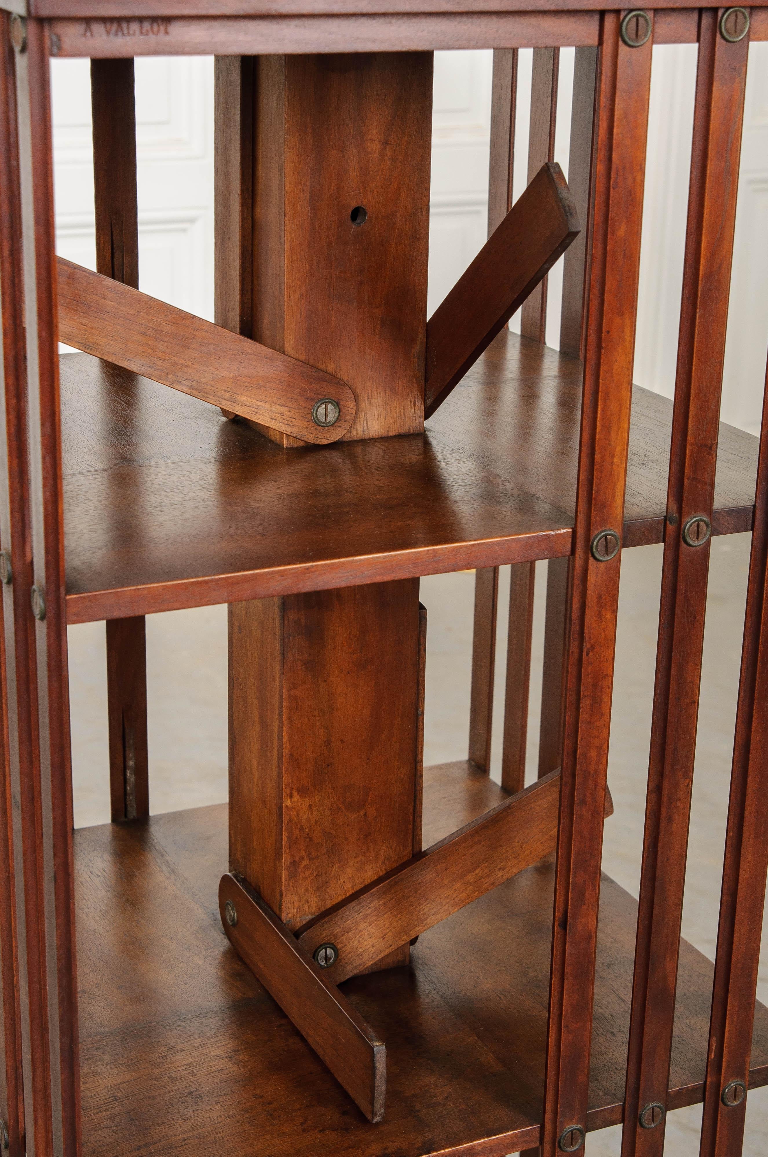 French 19th Century Mahogany Revolving Book Stand 8