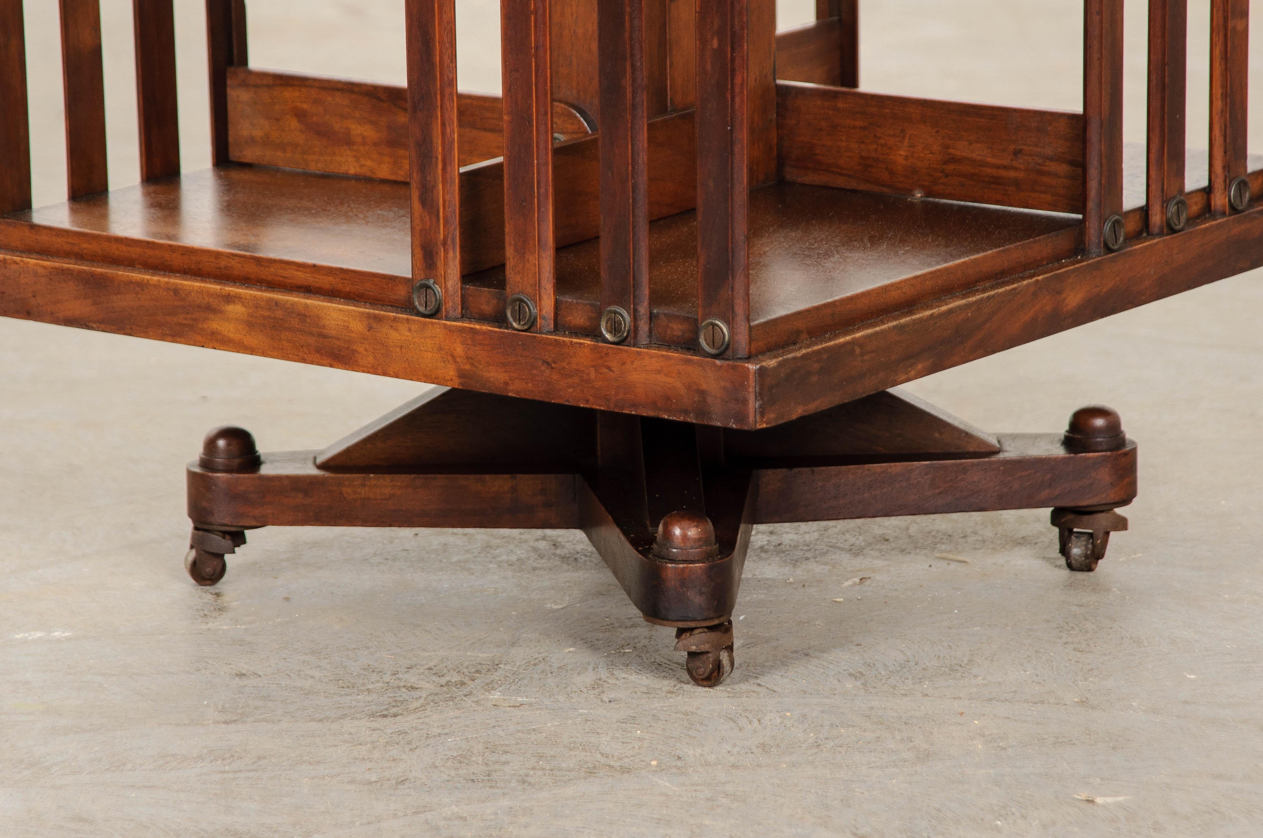 French 19th Century Mahogany Revolving Book Stand 10