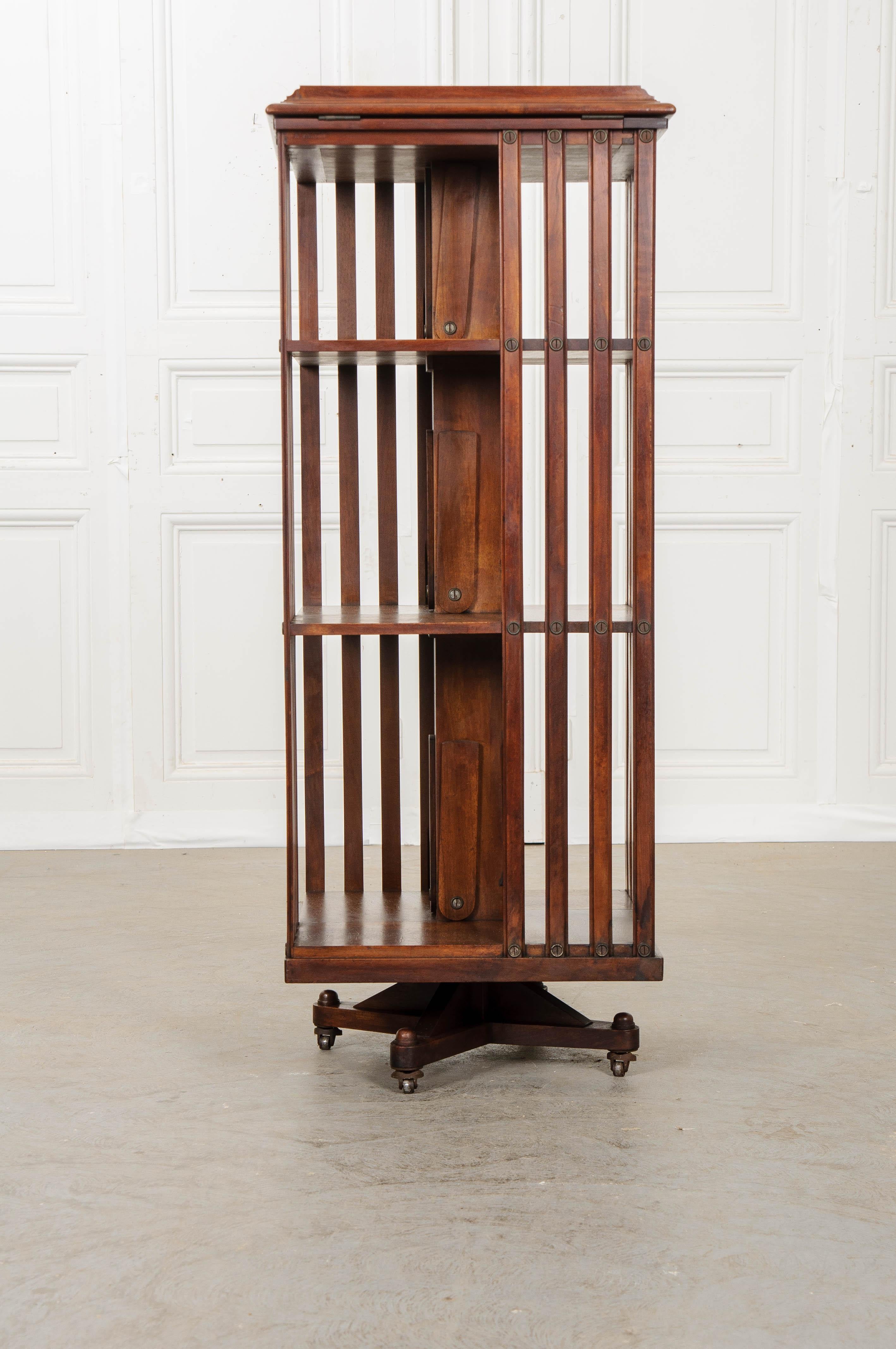 French 19th Century Mahogany Revolving Book Stand 4