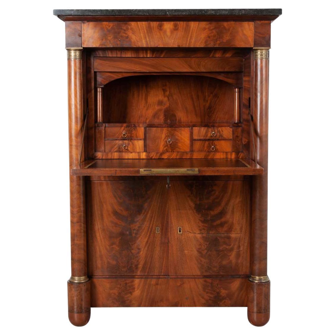 French 19th Century Mahogany Secrétaire à Abattant