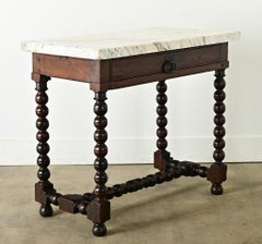 French 19th Century Mahogany Side Table with Drawer