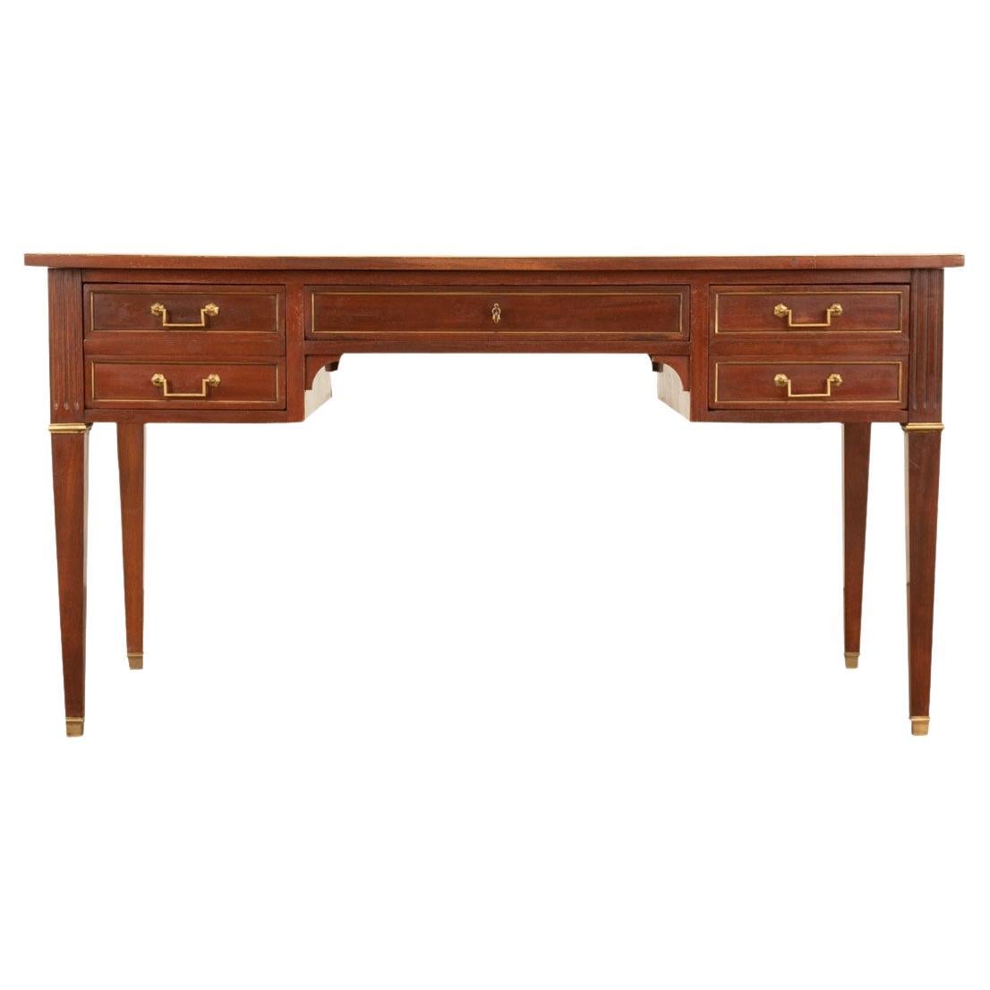 French 19th Century Mahogany Transitional Desk