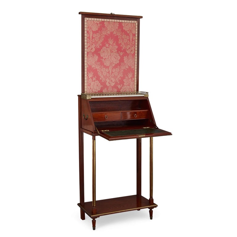 French 19th Century Mahogany Travel Writing Desk For Sale at 1stDibs