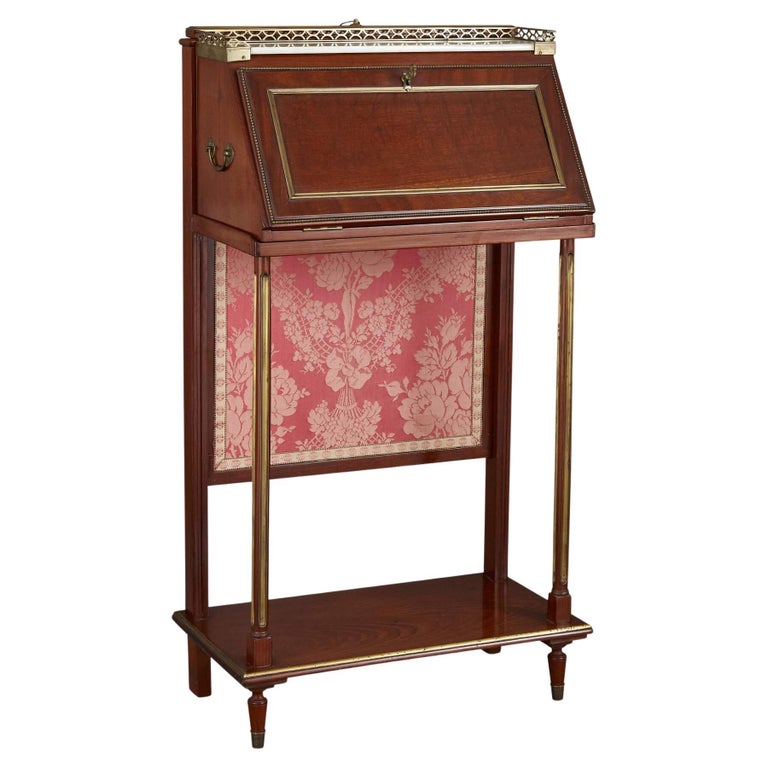 French 19th Century Mahogany Travel Writing Desk For Sale