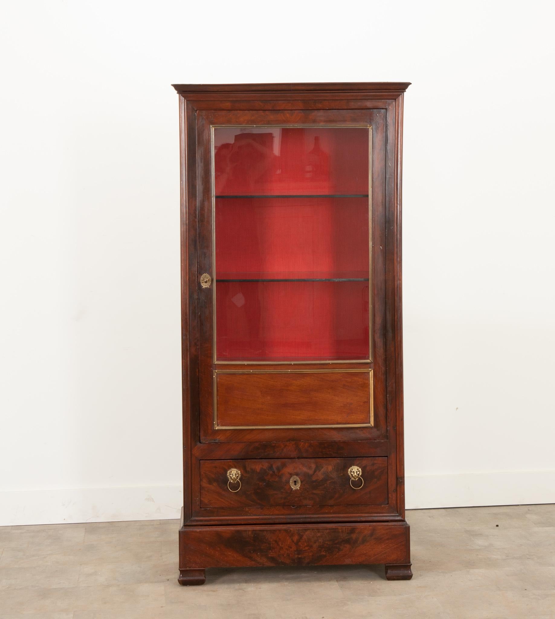 Louis Philippe French 19th Century Mahogany Vitrine For Sale