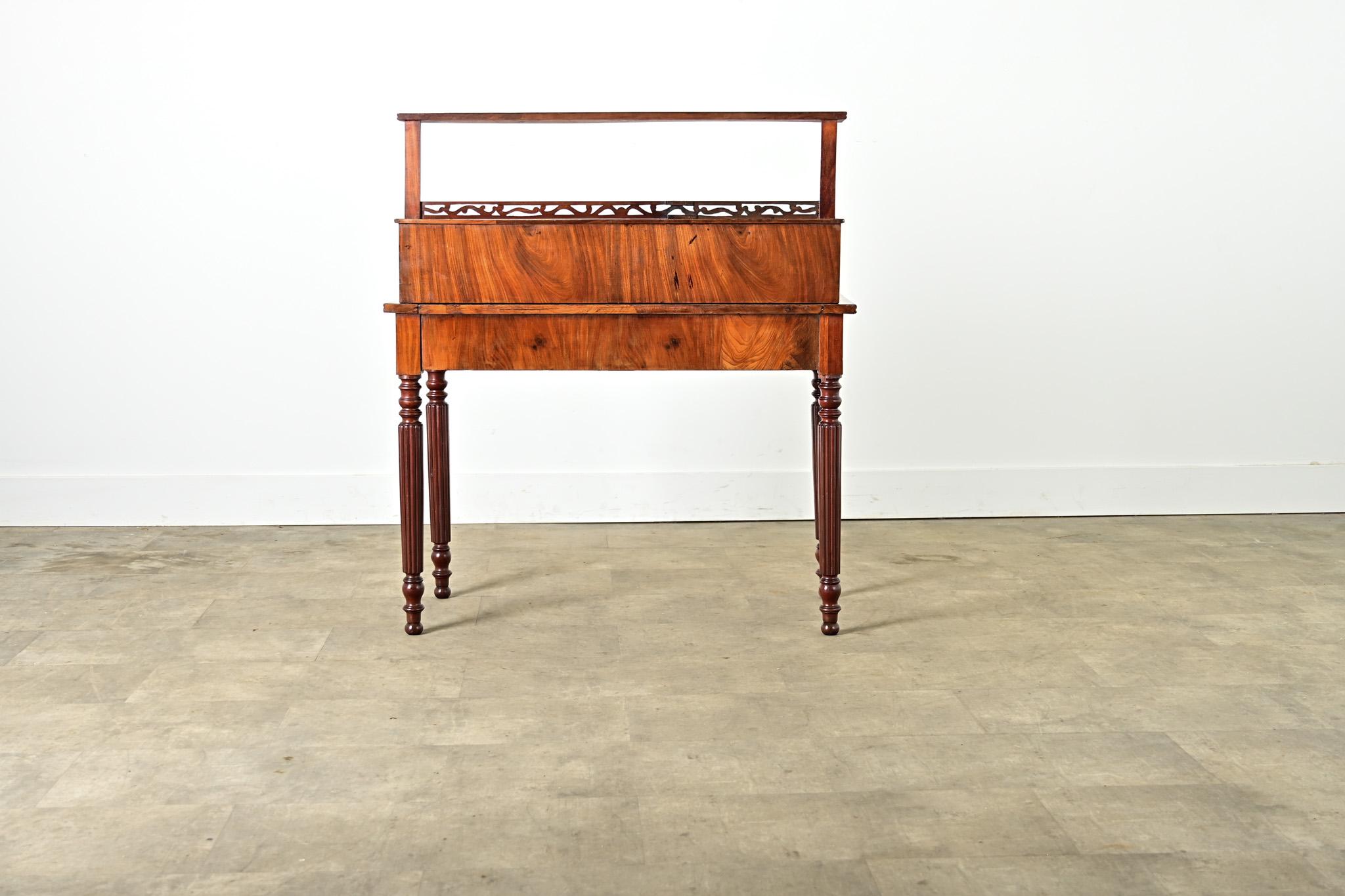 Leather French 19th Century Mahogany Writing Desk For Sale
