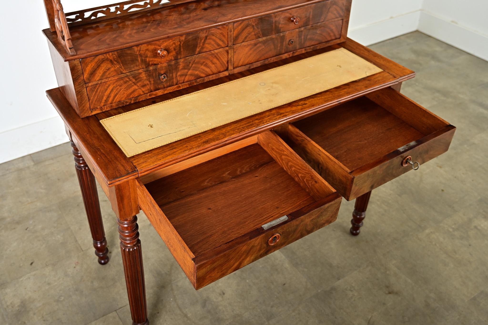 French 19th Century Mahogany Writing Desk For Sale 3