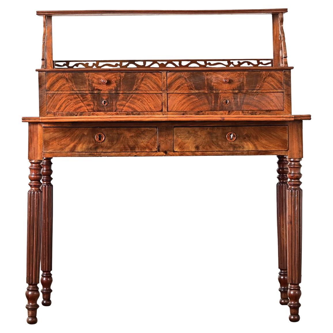 French 19th Century Mahogany Writing Desk For Sale