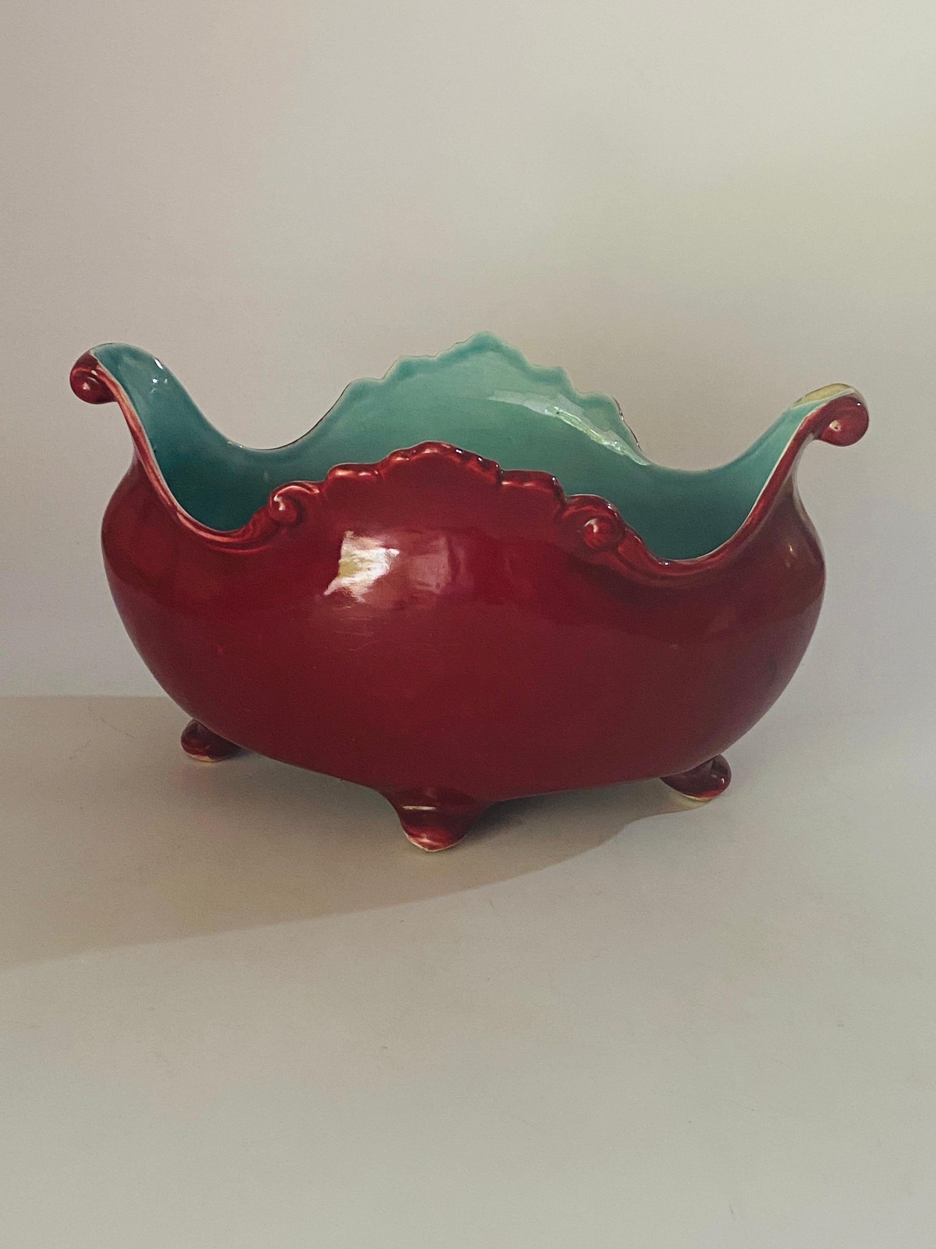 Jardinière à Cache-Pot en Majolique du 19ème siècle aux couleurs bleues et violettes en vente 4