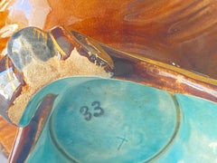 French 19th Century Majolica Cache-Pot with Foliage Decor