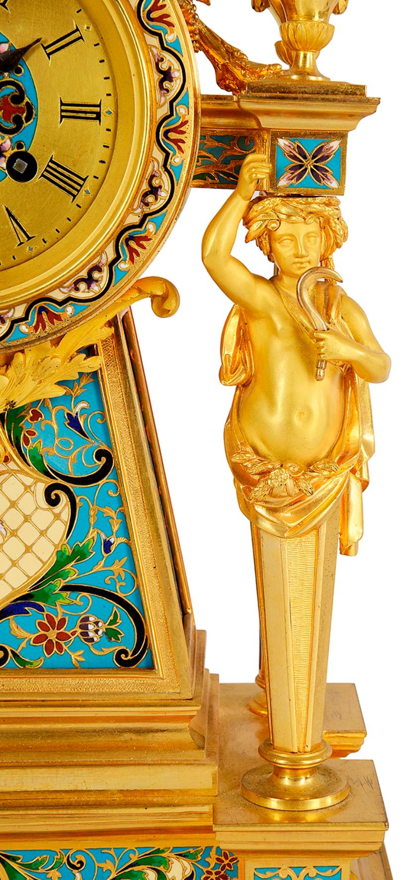 Louis XVI French 19th Century Mantle Clock For Sale