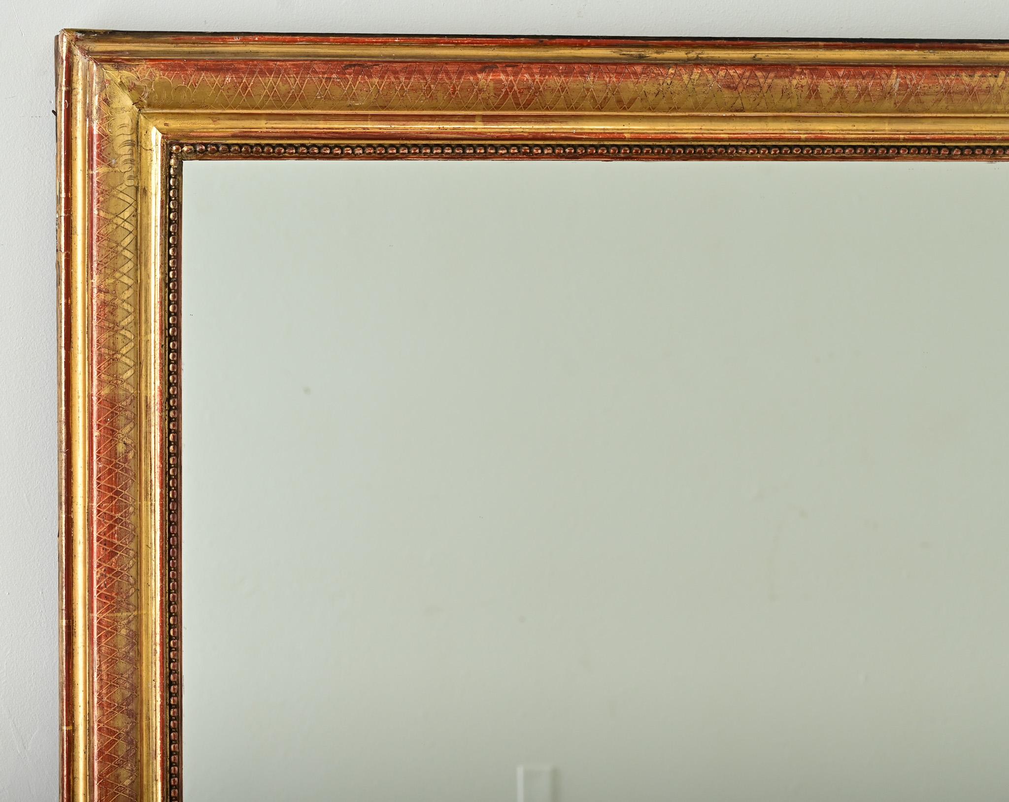 French 19th Century Mantel Mirror In Good Condition In Baton Rouge, LA