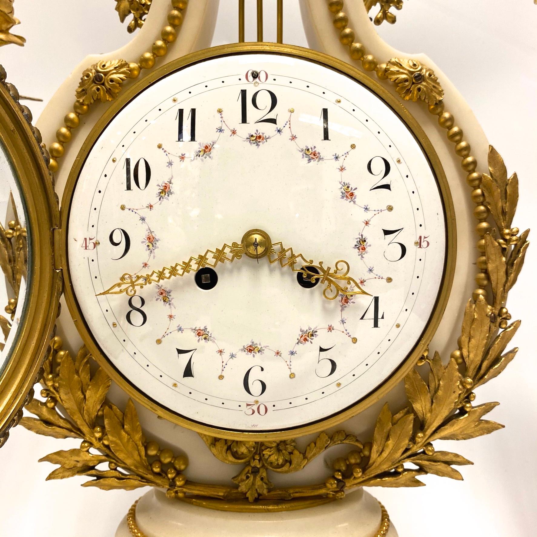 Ensemble d'horloges françaises du 19ème siècle en marbre et bronze en vente 5