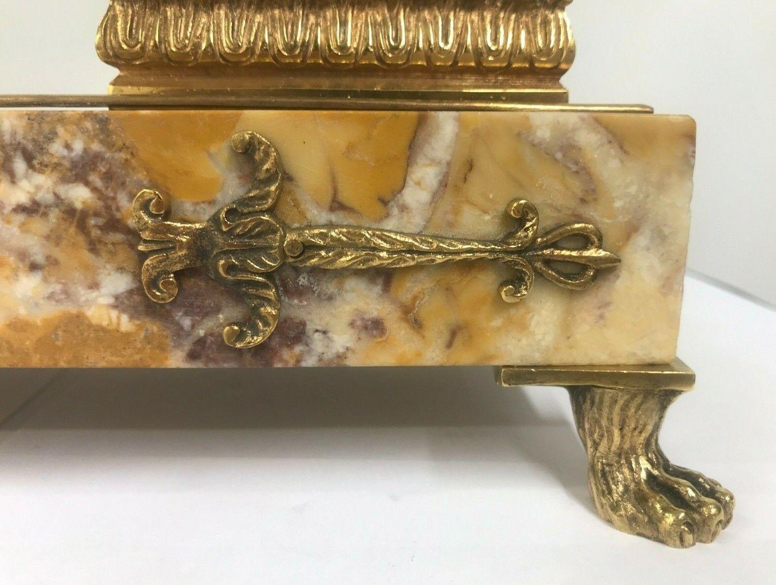 French 19th Century Marble and Bronze Inkwell and Blotter For Sale 7
