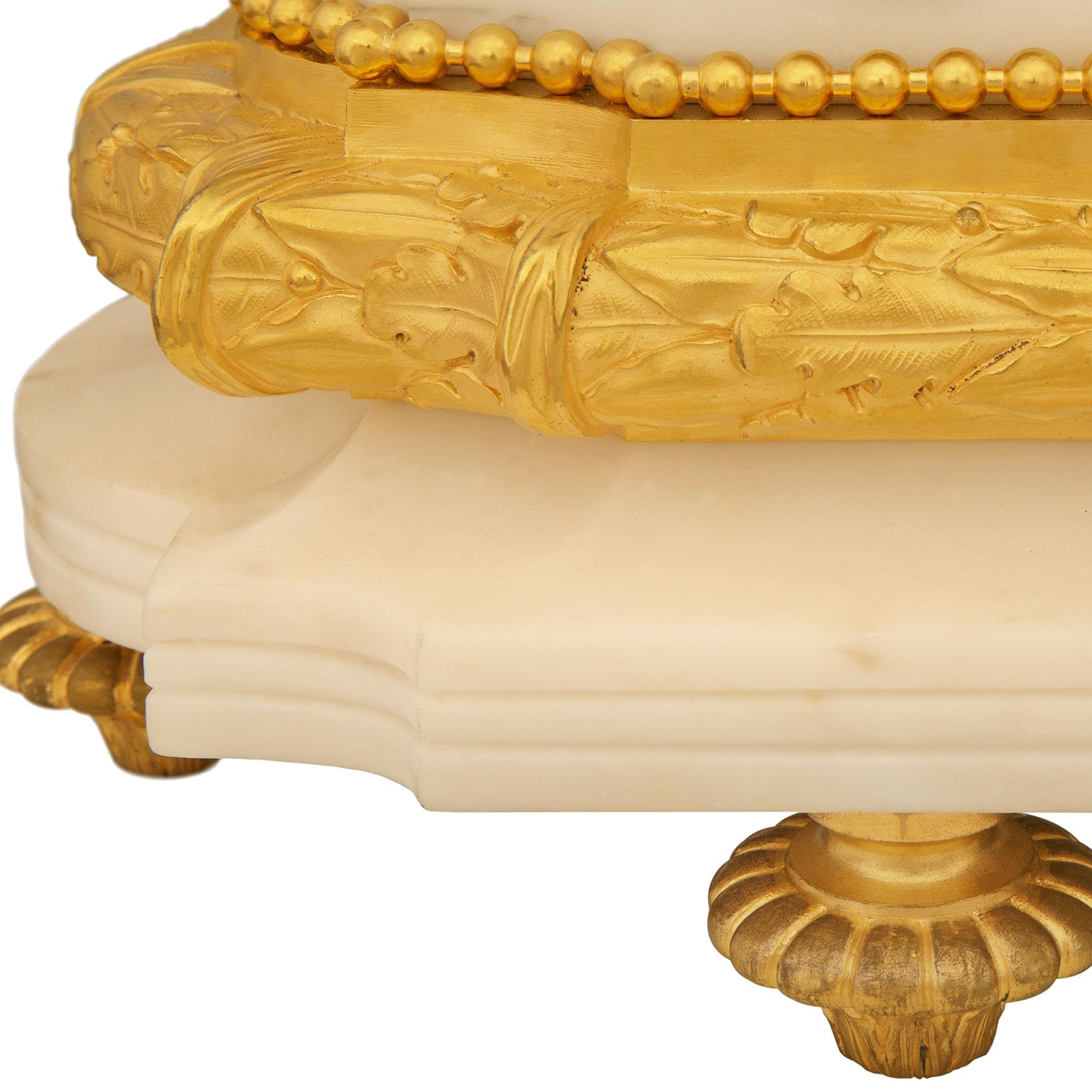 French 19th century Marble and Ormolu clock, by Chaumont & Languereau For Sale 5