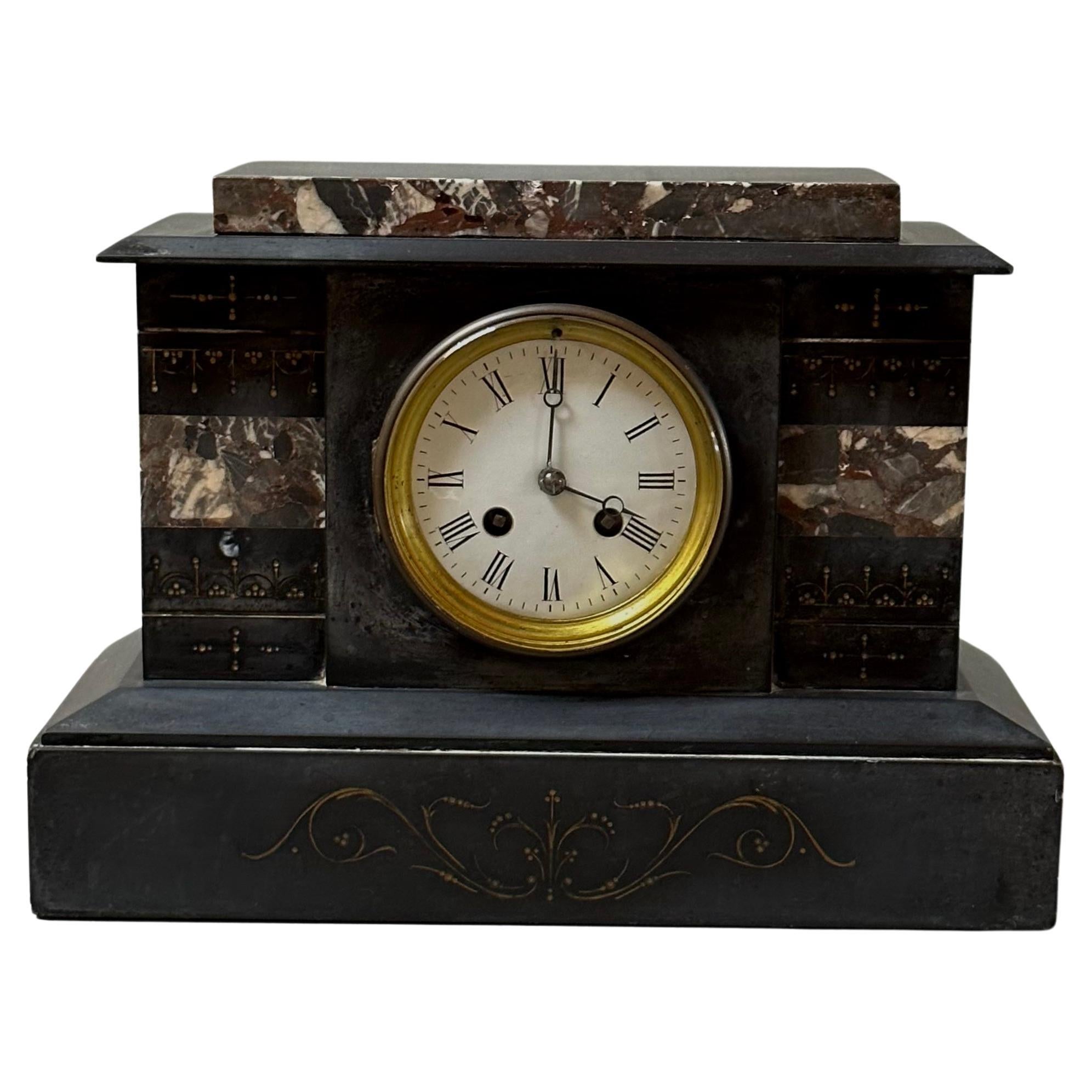 French 19th Century Marble Clock