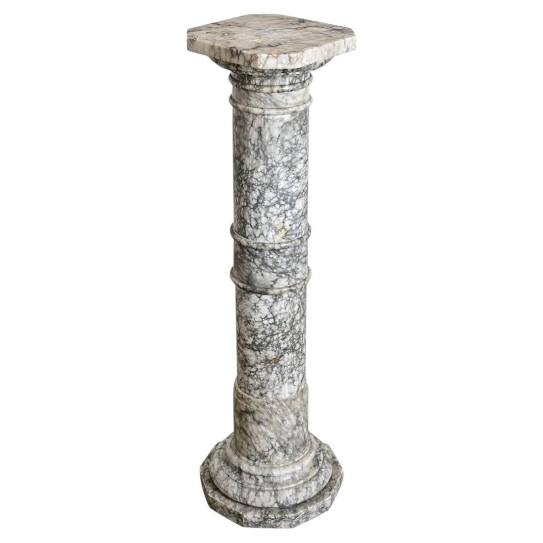 French 19th Century Marble Column Pedestal