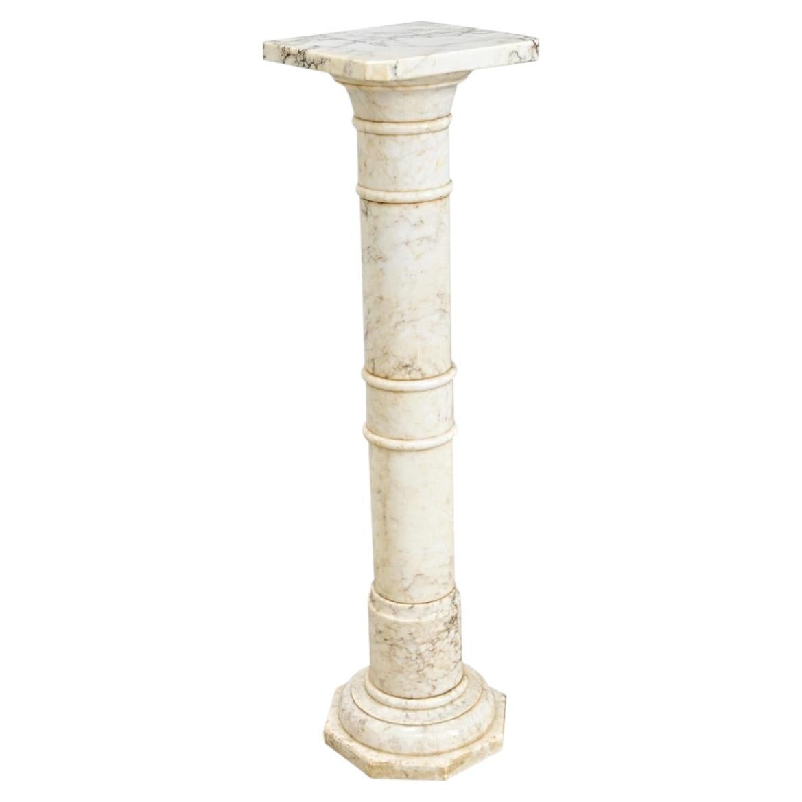 French 19th Century Marble Column Pedestal