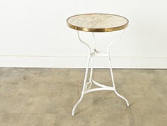 French 19th Century Marble & Iron Bistro Table