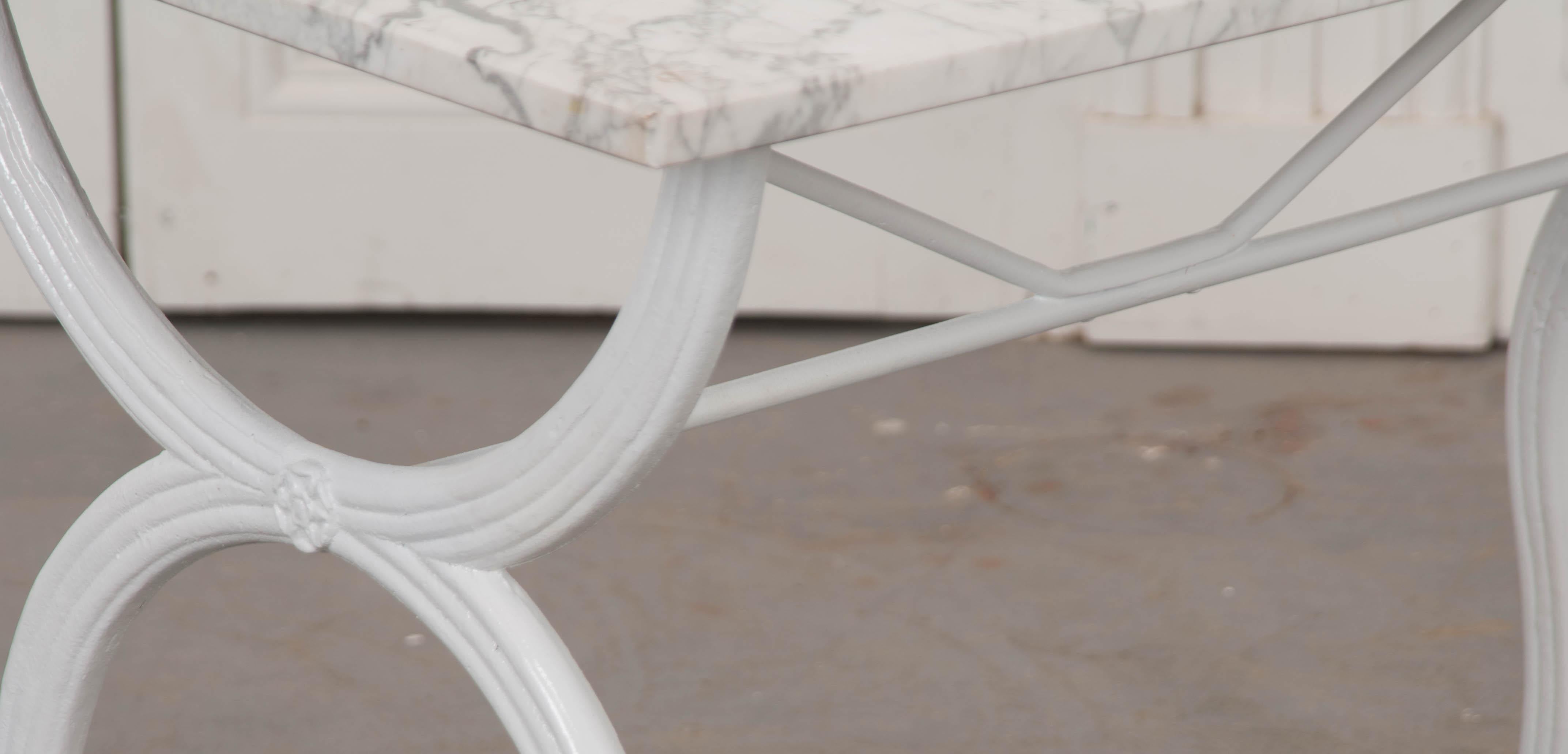 French 19th Century Marble-Top Bistro Table 8