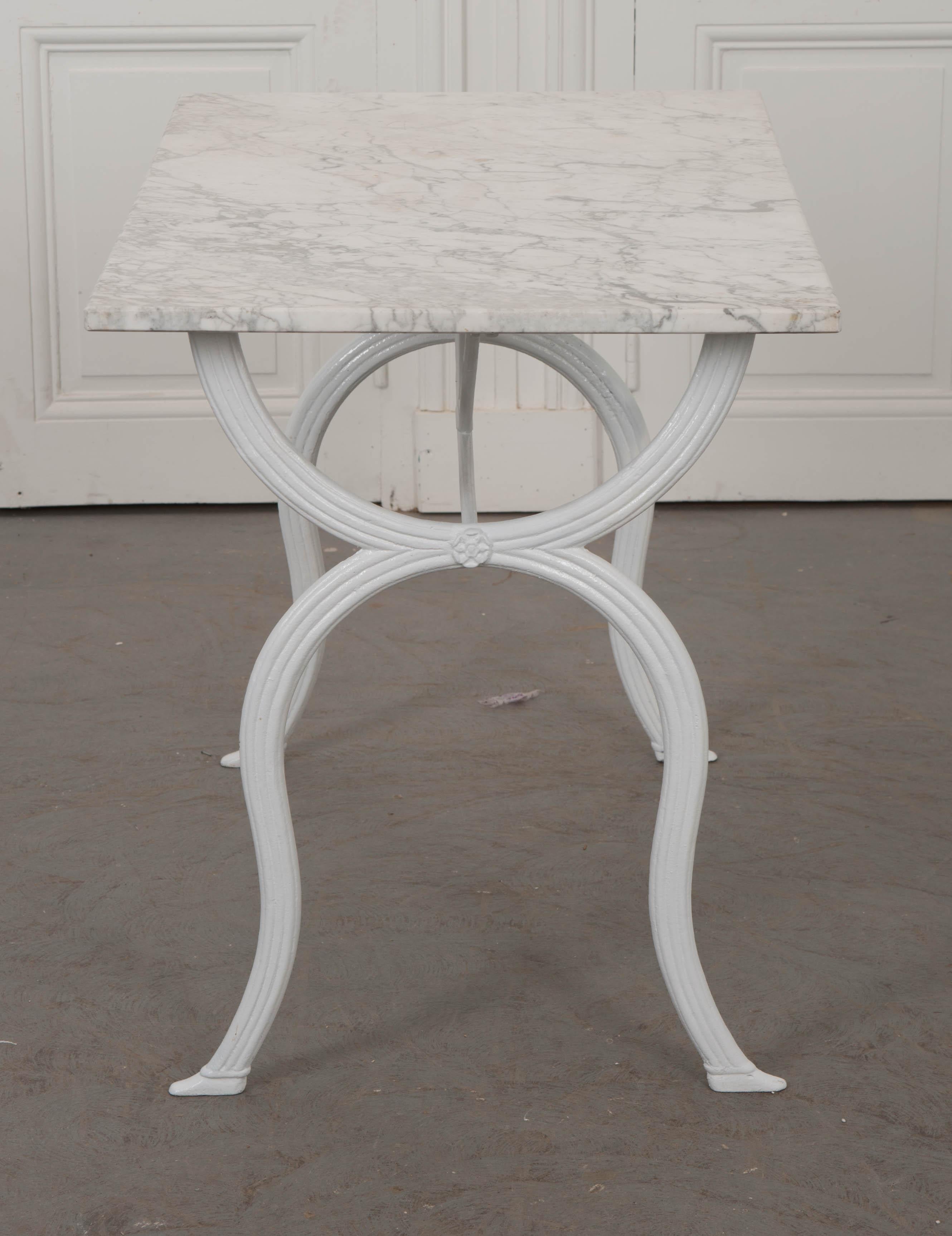 French 19th Century Marble-Top Bistro Table 10