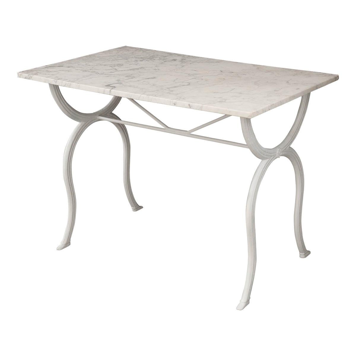 French 19th Century Marble-Top Bistro Table