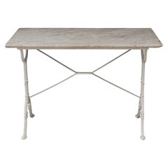 Antique French 19th Century Marble-Top Bistro Table