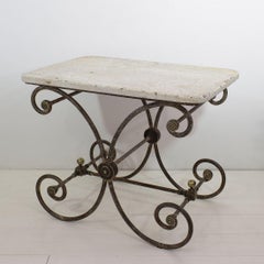 French 19th Century Marble-Top Butcher / Pastry Table