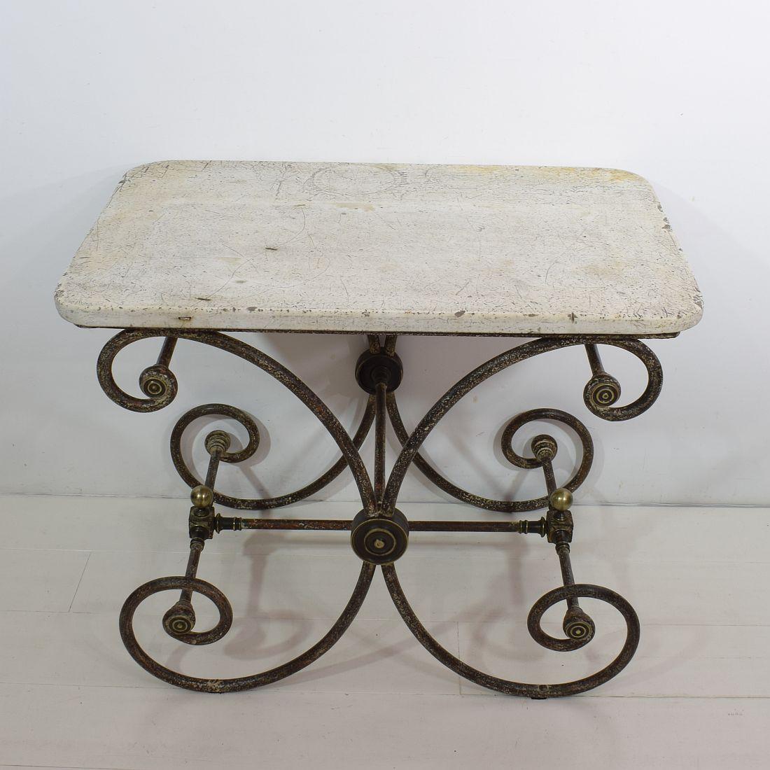 French 19th Century Marble-Top Butcher / Pastry Table 3