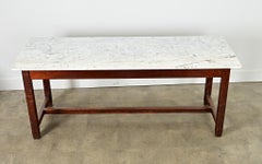 French 19th Century Marble Top Farm Table