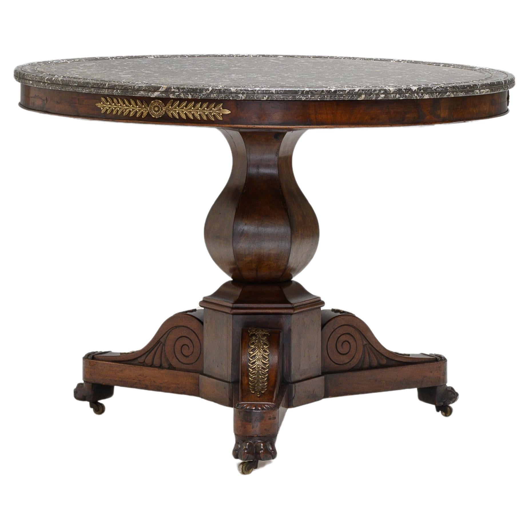 French 19th Century Marble Top Gueridon