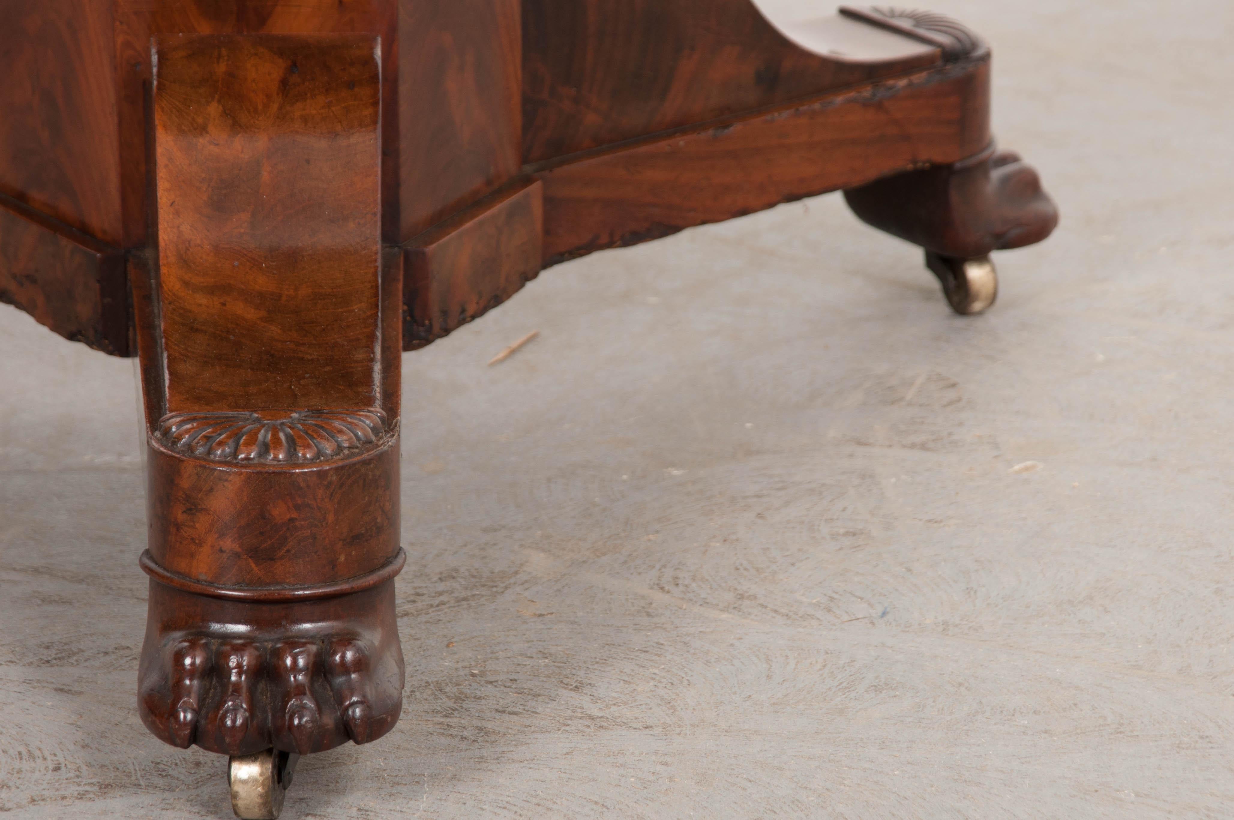 French 19th Century Marble-Top Restauration Style Mahogany Center Table 6