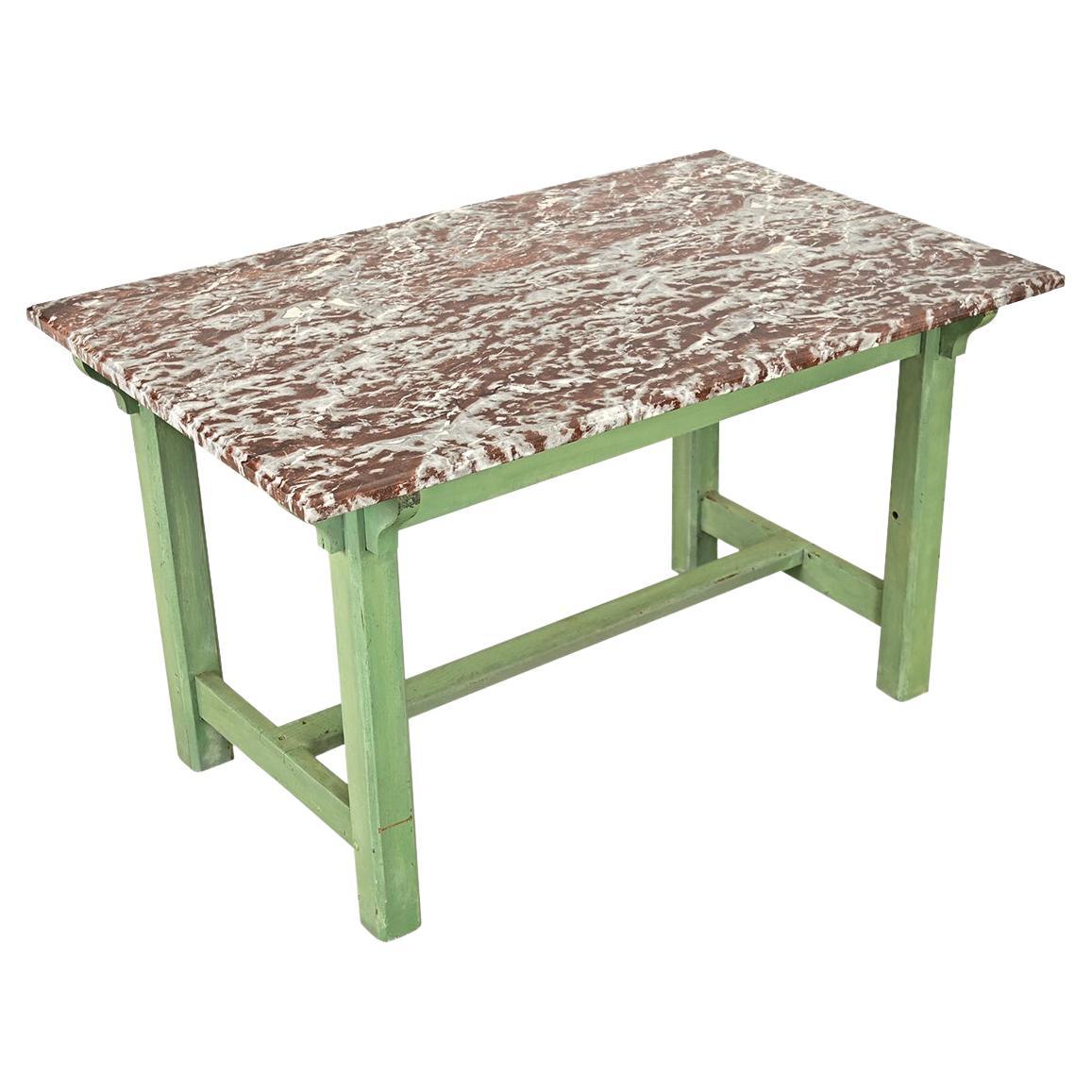 French 19th Century Marble-top Work Table For Sale